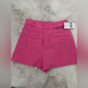 Zara high waisted pink shorts